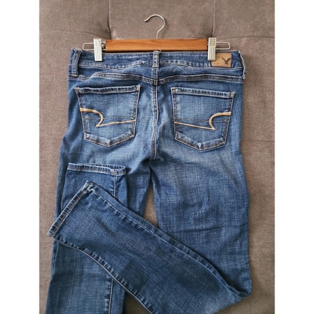 AE‎ American Eagle Skinny Jeans Size 4 Classic Dark Wash Super Stretch Denim